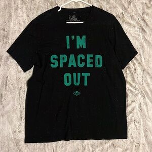 I’m spaced out hello speckled shirt